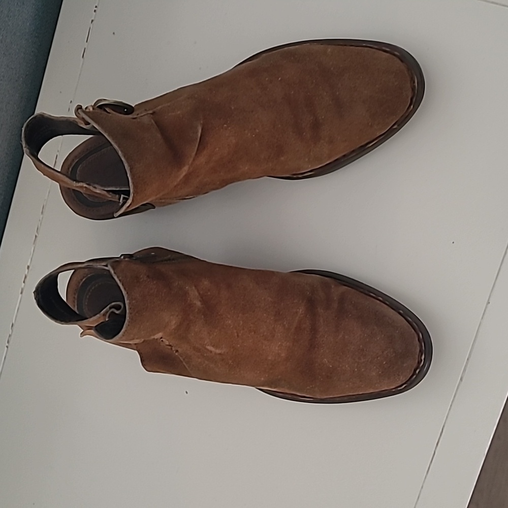 Born Margrit Slingback Suede Booties Women's Size 7 - Picture 4 of 14
